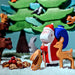 BumbuToys Handcrafted Wooden Christmas Figure Santa Claus for Small World Play from Australia