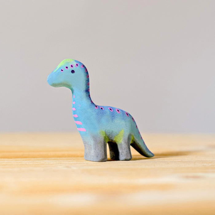 BumbuToys Handcrafted Wooden Baby Dinosaur Brontosaurus from Australia