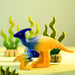 BumbuToys Handcrafted Wooden Dinosaur Parasaurolophus for Small World Play from Australia