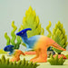 BumbuToys Handcrafted Wooden Dinosaur Parasaurolophus Set of 2 for Small World Play from Australia