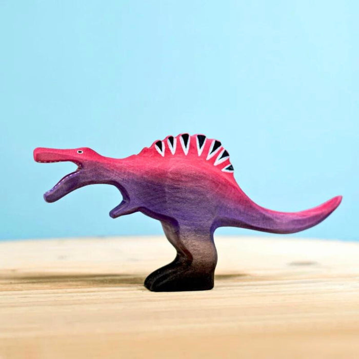 BumbuToys Handcrafted Wooden Dinosaur Spinosaurus for Small World Play from Australia