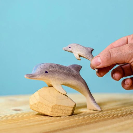 BumbuToys Handcrafted Wooden Dolphins Set from Australia