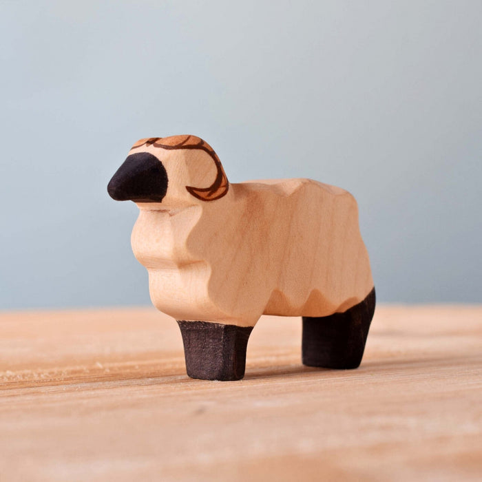 BumbuToys Wooden Farm Animal - Sheep Ram