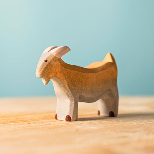 BumbuToys Handcrafted Wooden Farm Animals Billy Goat from Australia