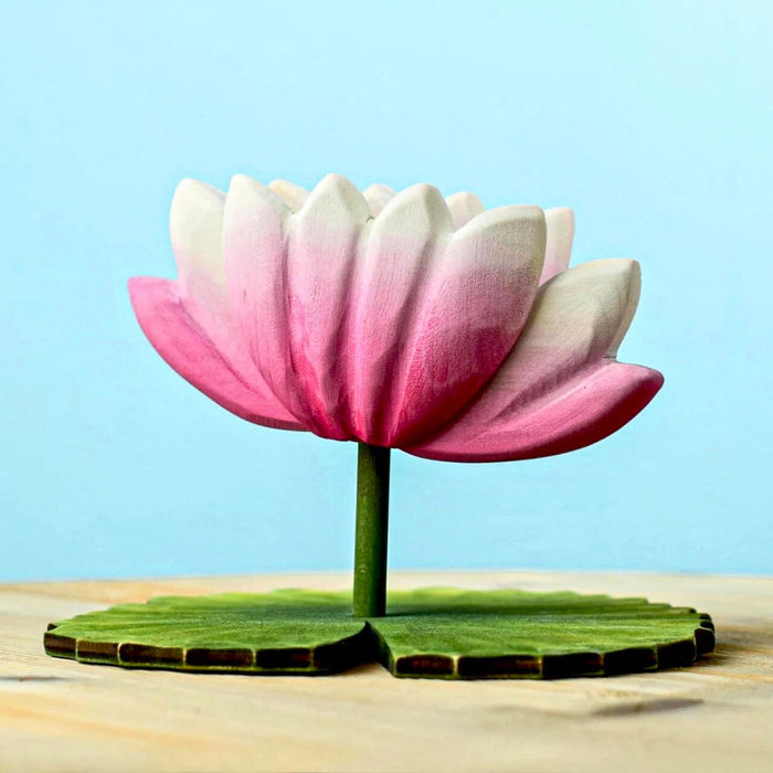 Handcrafted Wooden Figure Large Lotus Flower for Small World Play from Australia