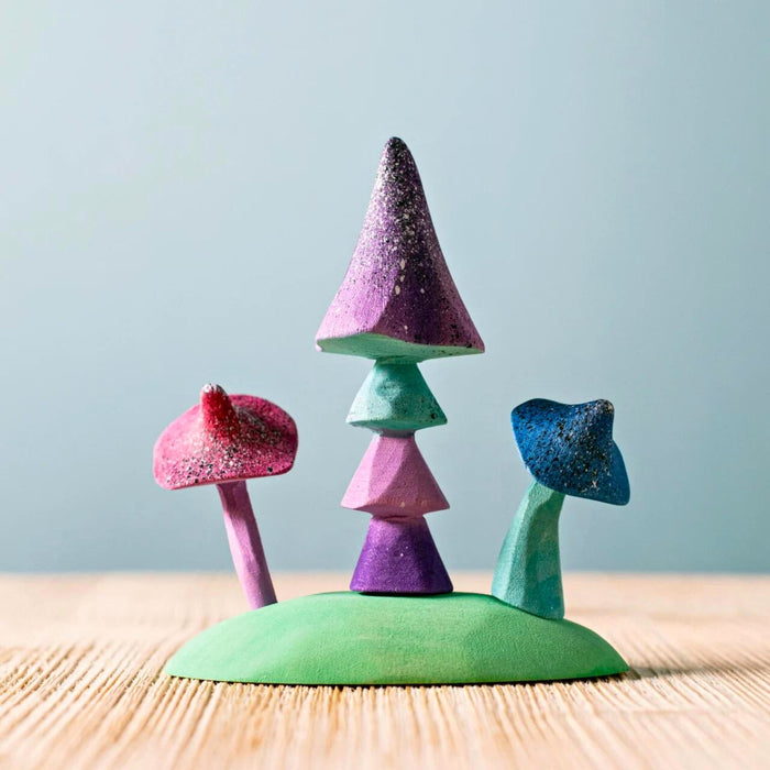 BumbuToys Handcrafted Wooden Figure Magical Mushrooms from Australia