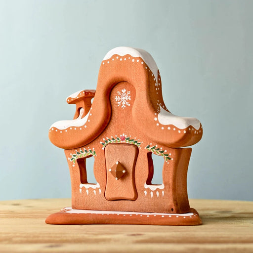 Handcrafted BumbuToys Wooden Gingerbread House for Small World Play from Australia