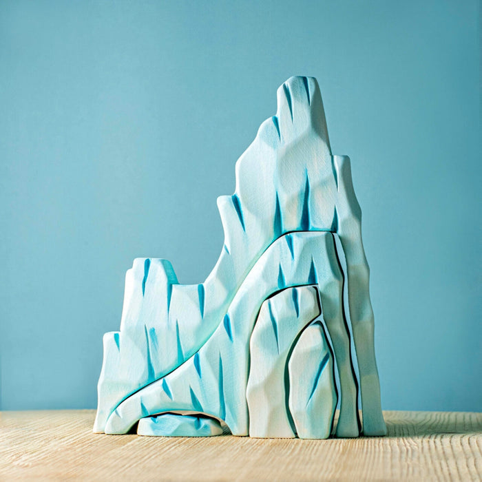 BumbuToys Handcrafted Wooden Landscape Icy Cliffs Set from Australia