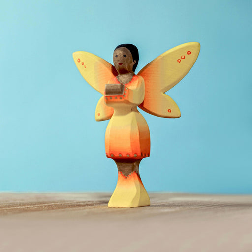 BumbuToys Handcrafted Wooden Fairy Sunflower for Small World Play from Australia