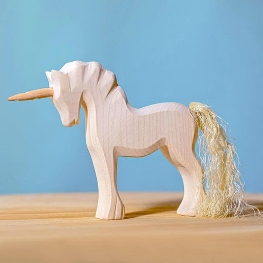 BumbuToys Handcrafted Natural Wooden Unicorn from Australia