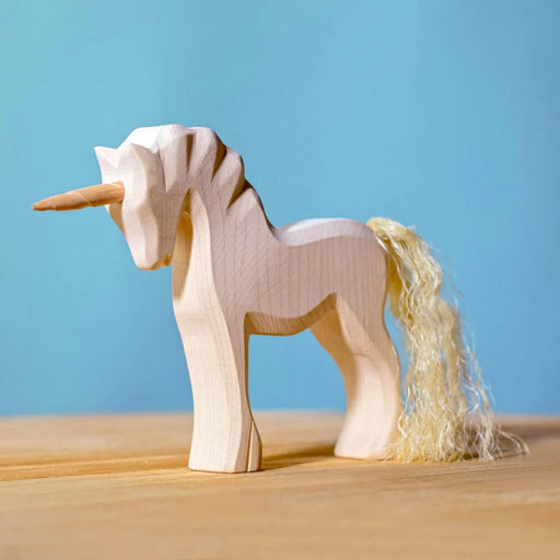 BumbuToys Handcrafted Natural Wooden Unicorn from Australia