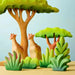 BumbuToys Handcrafted Wooden Plant Figure Bushes Set of 5 for Small World Play from Australia