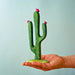 BumbuToys Handcrafted Wooden Plant Figure Mexican Cactus for Small World Play from Australia