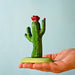 BumbuToys Handcrafted Wooden Plant Figure Cactus Saguaro for Small World Play from Australia