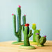 BumbuToys Handcrafted Wooden Plant Figure Cactus Saguaro for Small World Play from Australia