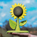 BumbuToys Large Handcrafted Wooden Figure Sunflower for Small World Play from Australia