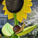 BumbuToys Large Handcrafted Wooden Figure Sunflower for Small World Play from Australia