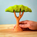 BumbuToys Handcrafted Wooden Tree Small Acacia for Small World Play from Australia