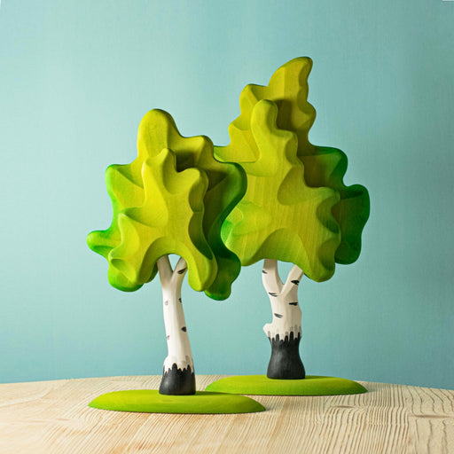 BumbuToys Handcrafted Wooden Tree Birch Set of 2 from Australia