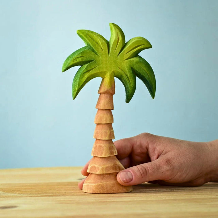 BumbuToys Handcrafted Wooden Tree Small Palm for Small World Play from Australia