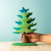 BumbuToys Handcrafted Wooden Tree Spruce Large from Australia in a small-world play setting