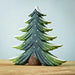 BumbuToys Handcrafted Large Wooden Snowy Fir Tree for Small World Play from Australia