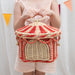 OEKBAS-CIR-RE Circus Tent Basket - Red &  Straw