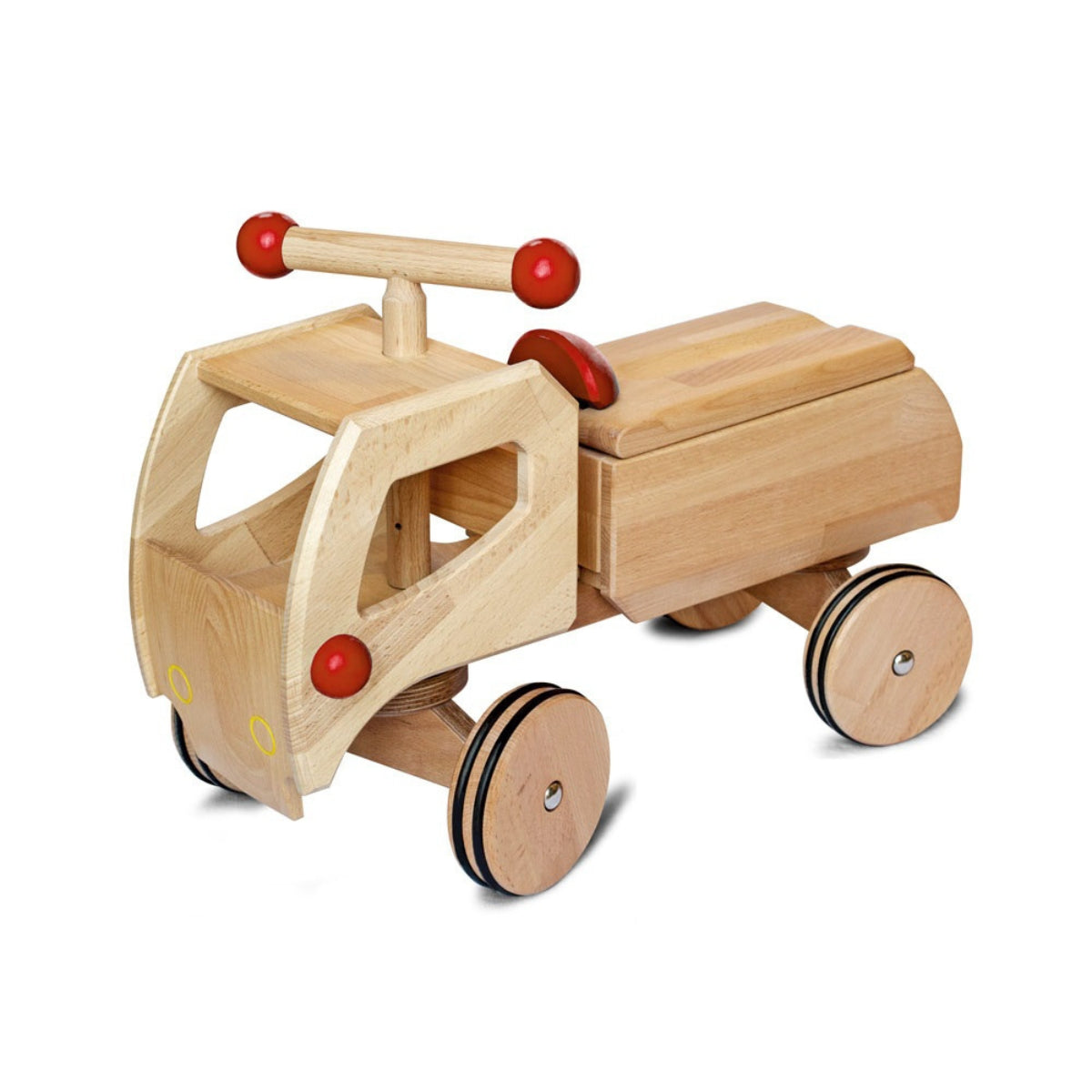 Dynamiko Wooden Ride On - Transporter Red 'Fred' — Oskar's Wooden Ark