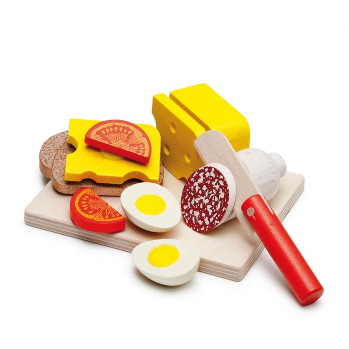 Erzi Sandwich Cutting Set Wooden Play Food for Children's Pretend Play from Australia