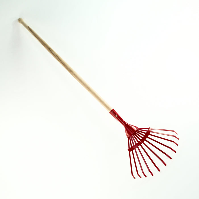 High Quality Gardening Tool for Children Gluckskafer Red Metal & Wood Leaf Rake 97cm from Australia