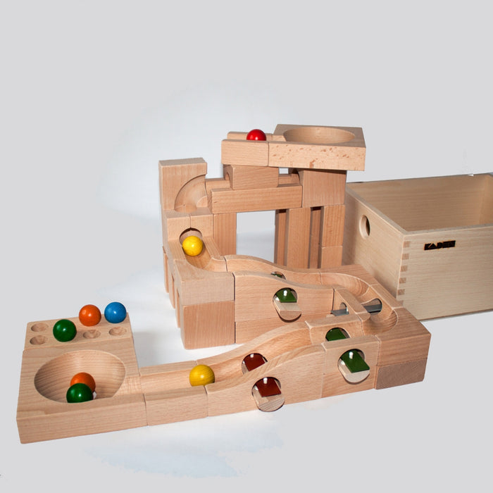 KM-80-04-Plus KADEN Marble Run S "Chord Plus" with Beechwood box