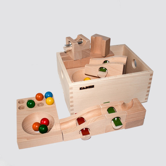 KM-80-04-Plus KADEN Marble Run S "Chord Plus" with Beechwood box