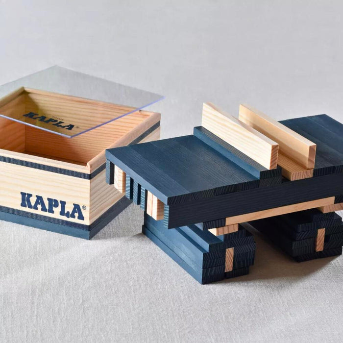 Kapla Wooden Building Planks 40 Dark Blue Set from Australia