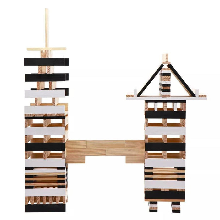 Kapla Wooden Building Planks 100 Black & White Set from Australia