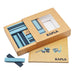 KAPLA Blocks Building Planks & Art Book 40 Two Colours Light Blue & Dark Blue Set from Australia