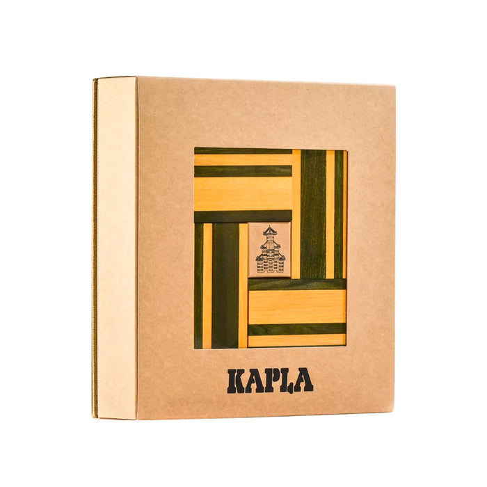 KAPLA Blocks Building Planks & Art Book 40 Yellow & Green from Australia