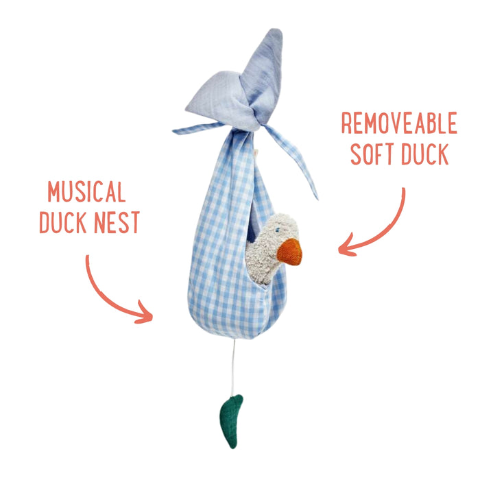 Kathe Kruse Musical Mobile Blue Duck and Nest from Australia