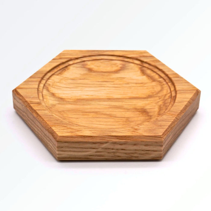 Mader Wooden Plate for Spinning Tops Hexagonal, Oak from Australia