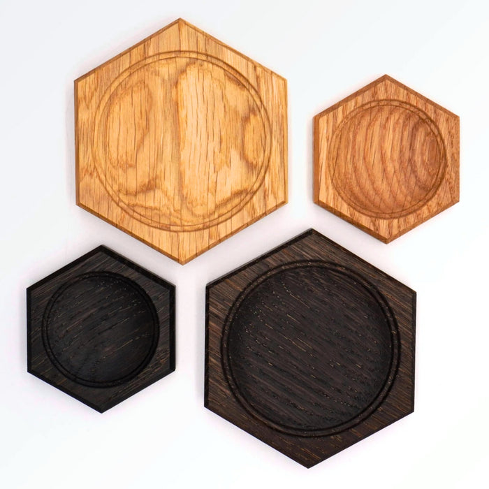 Mader Wooden Plate for Spinning Tops Hexagonal, Oak from Australia