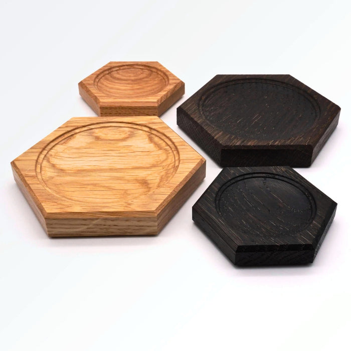 Mader Wooden Plate for Spinning Tops Hexagonal, Oak from Australia