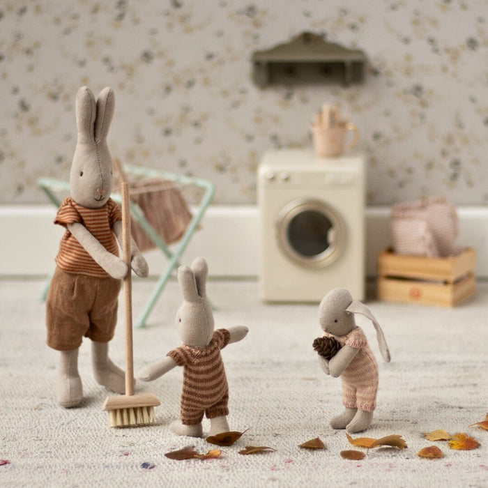 Maileg Rabbit Family Doing Chores from Australia