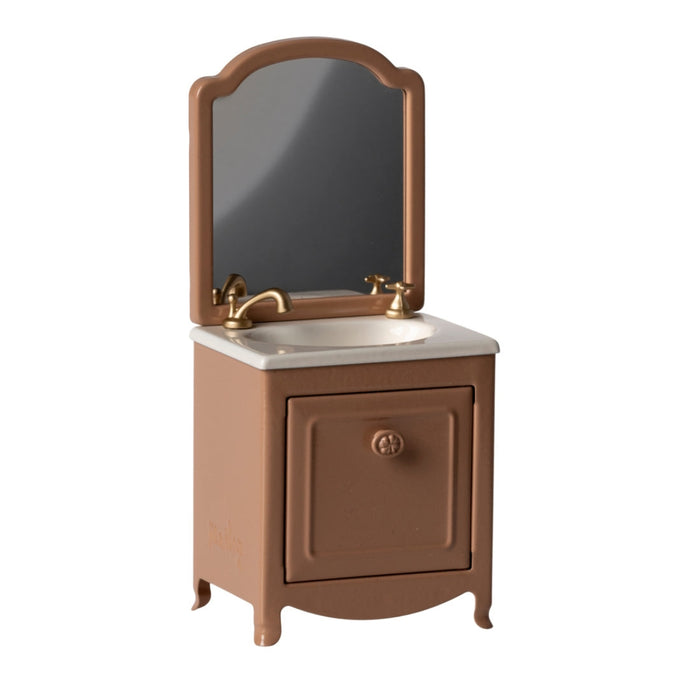 Maileg Miniature Sink Dresser & Mirror - Dark Powder (2024)