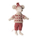 ML-5017430400 Maileg Winter Mouse with Skis (2024) Mum Mouse