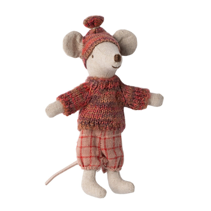 SS-5017421000 Maileg Winter Mouse with Skis (2024) Big Sister Mouse