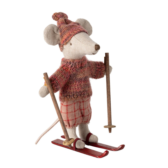 SS-5017421000 Maileg Winter Mouse with Skis (2024) Big Sister Mouse