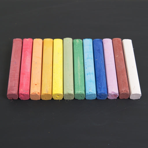 20716100 Blackboard Pastel Chalk - Assorted Basic Colours, Box of 12