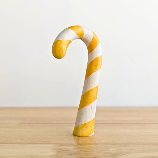 NOM Handcrafted Candy Cane Wooden Toy Figure for Small-World Play from Australia