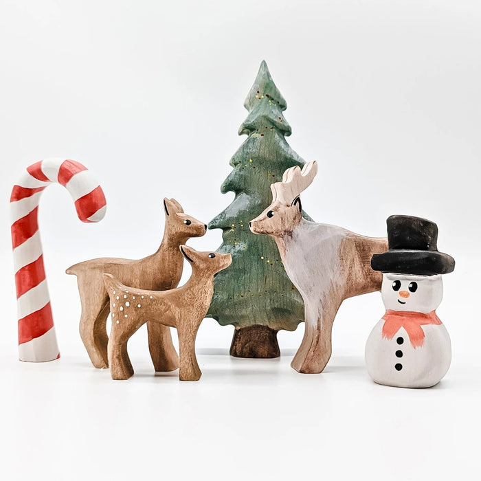 NOM Handcrafted Christmas Tree Wooden Toy Figure for Small-World Play from Australia