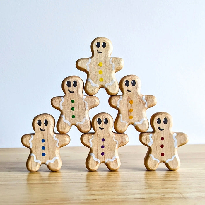 NOM Handcrafted Gingerbread Man Wooden Toy Figure for Small-World Play from Australia