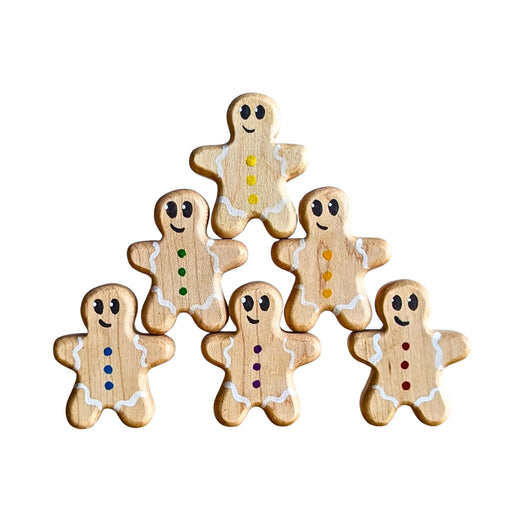 NOM Handcrafted Gingerbread Man Wooden Toy Figure for Small-World Play from Australia